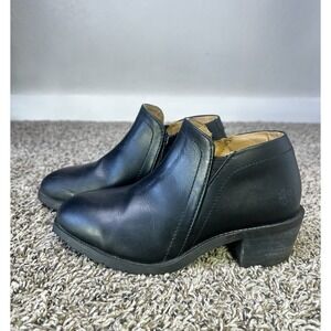 Xena Gravity Ankle Boots Womens Size 6 Black Leather Steel Toe Zip Up Work Shoes